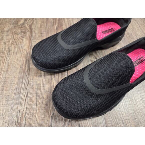 Skechers Go Walk 3 Solid Black Shoes Purple White Slip On Comfort Walking NEW 9 - Picture 2 of 9